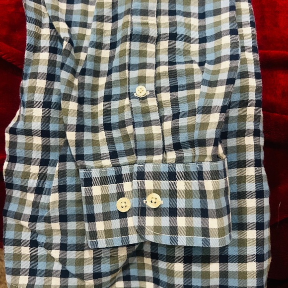 True Nation 3XL Plaid gingham button up Shirt LS Mens Blue Green outdoor preppy - Picture 9 of 10